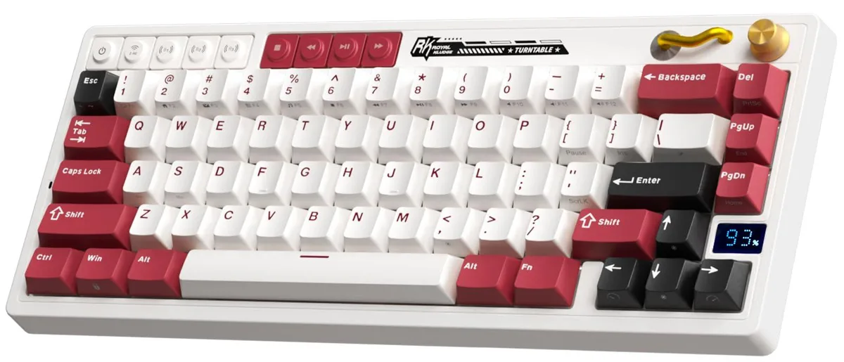 GE RK M65 60% Wireless Mechanical Gaming Keyboard White — product photo