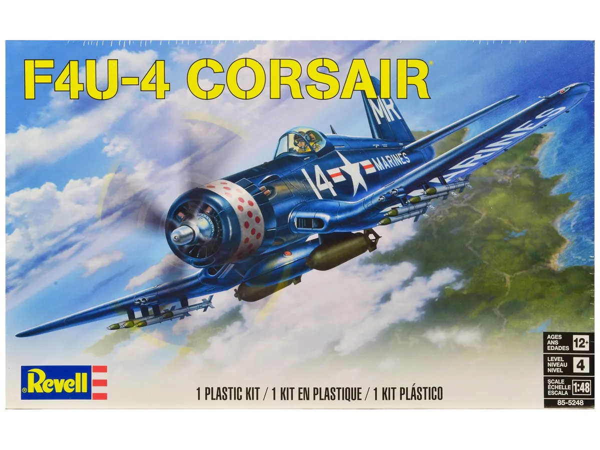 Revell Revell Vought F4U-4 Corsair Level 4 1/48 Scale Model Kit 75 Parts — product photo