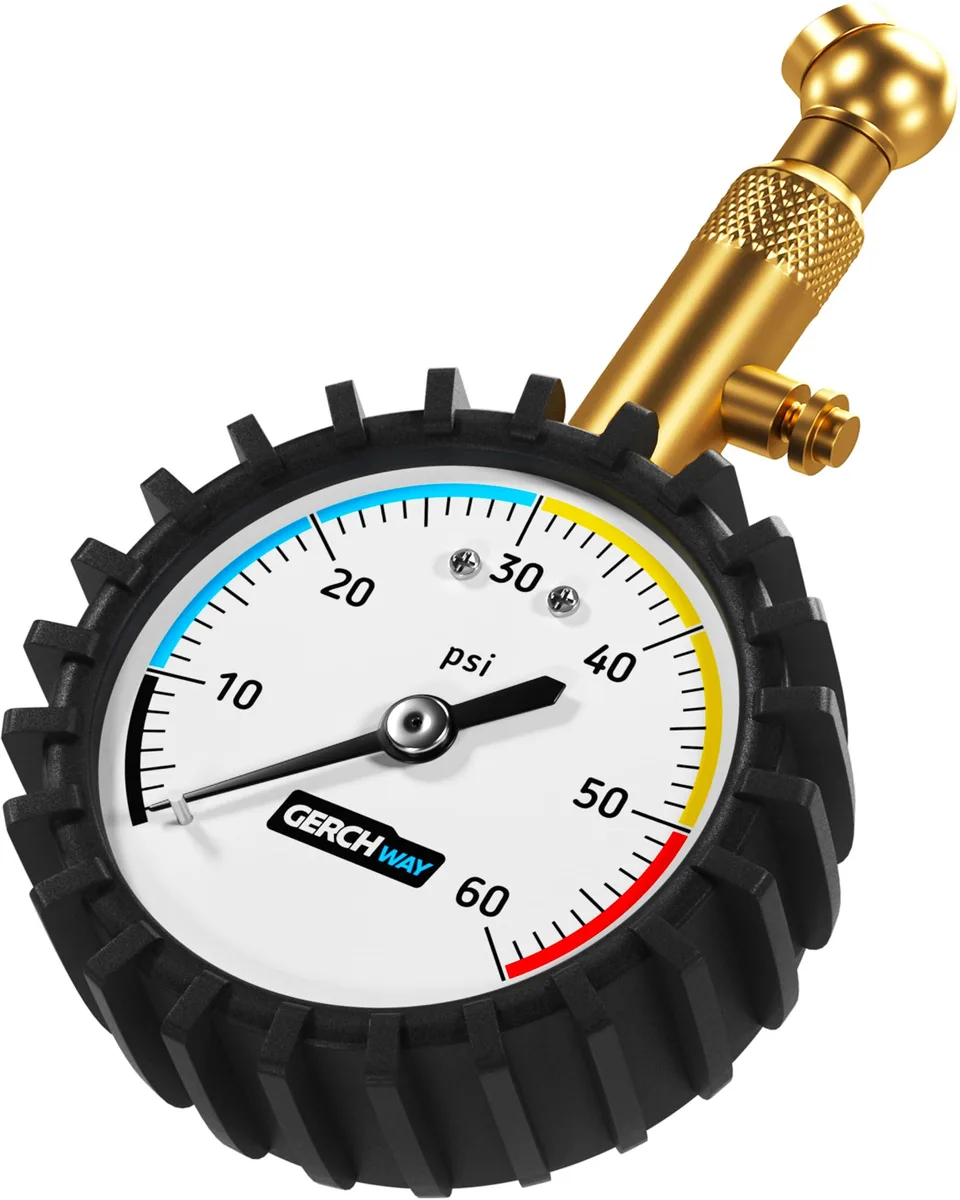 KEHIPI KEHIPI Tire Pressure Gauge 60 PSI 360° Swivel Chuck — product photo