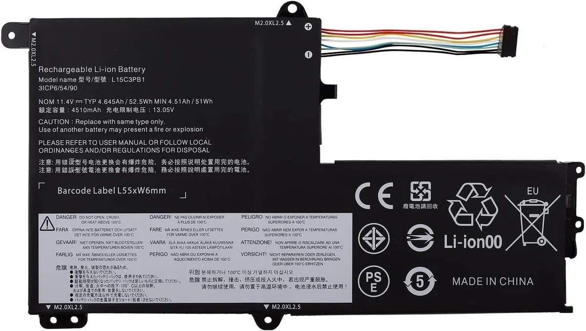 NShi NShi L15C3PB1 laptop battery 11.4V 4510mAh 52.5Wh — product photo