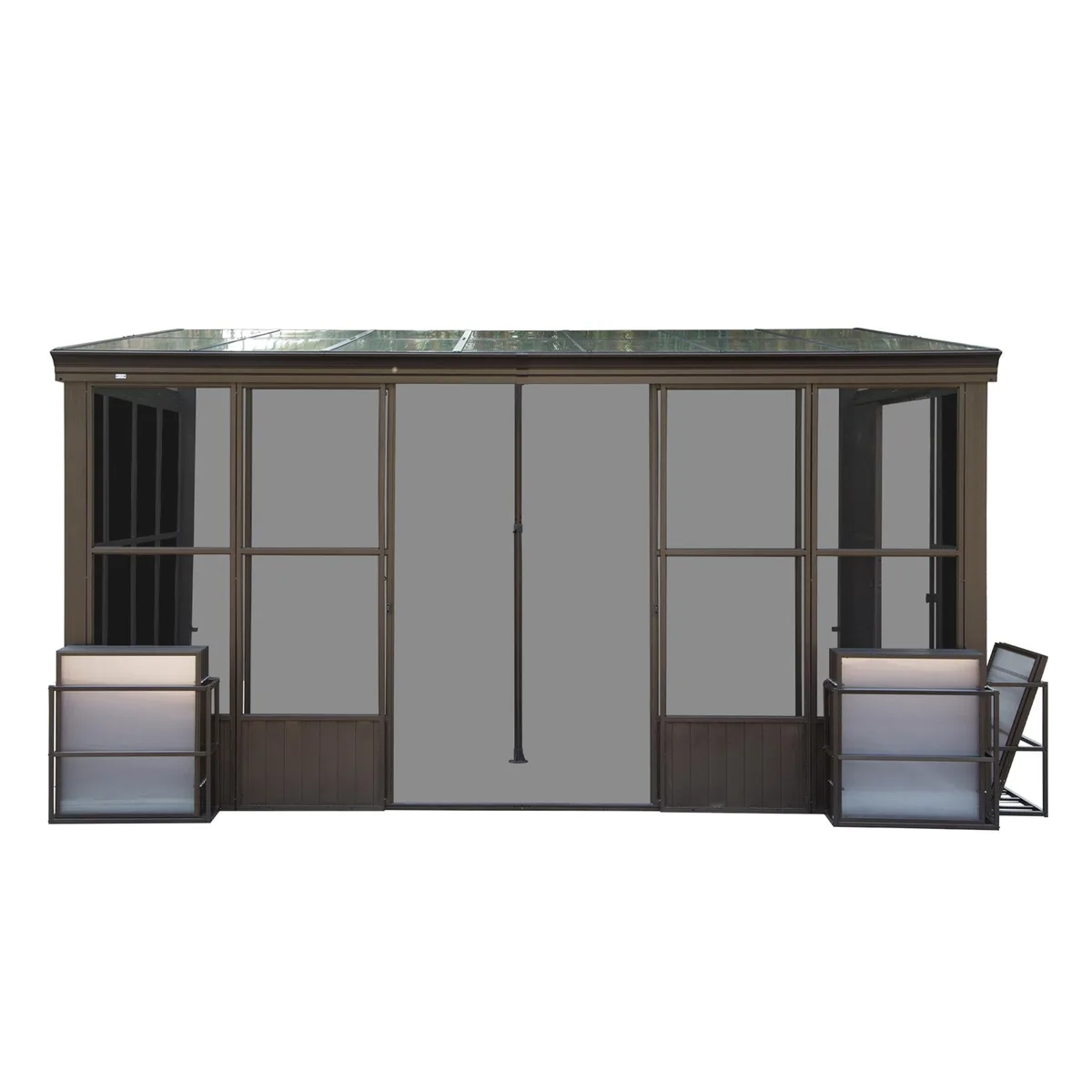 tuphen tuphen 12x14FT Trellis Dark Brown Aluminum PC — product photo