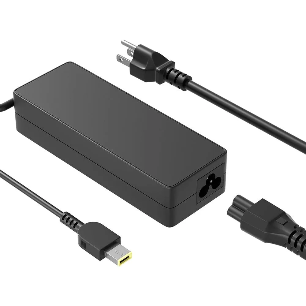 HSXIRQA 90W 20V 4.5A AC Adapter Square Yellow Slim Tip — product photo