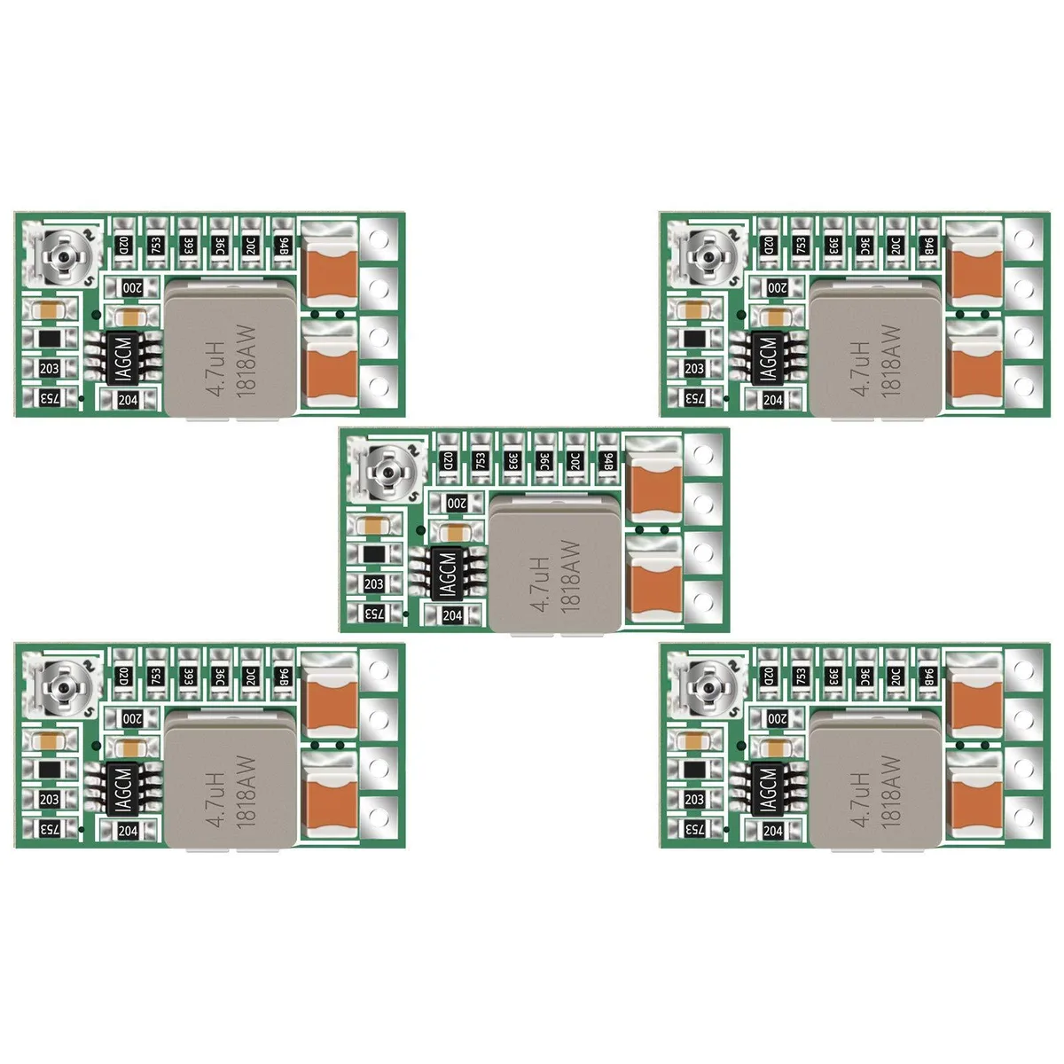 KEHIPI KEHIPI 2001708006 5pcs DC 4.5-24V to 5V 3A Buck Converter Power Adapter — product photo