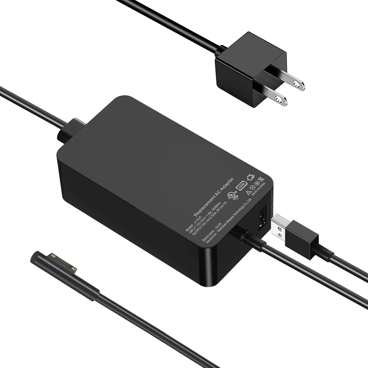 aibileec aibileec 44W Surface Charger 1.5m Black USB Port — product photo