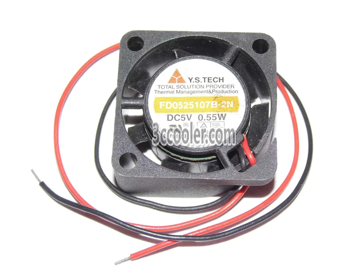 SunnyStar Co., Ltd SunnyStar Co., Ltd FD0525107B-2N 25mm 5V 0.55W 2-wire CPU cooler — product photo