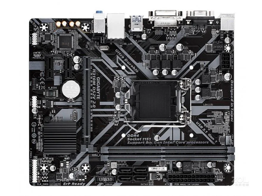 GIGABYTE GIGABYTE H310M DS2V 2.0 LGA 1151 Intel H310 DDR4 32GB Micro ATX motherboard — product photo