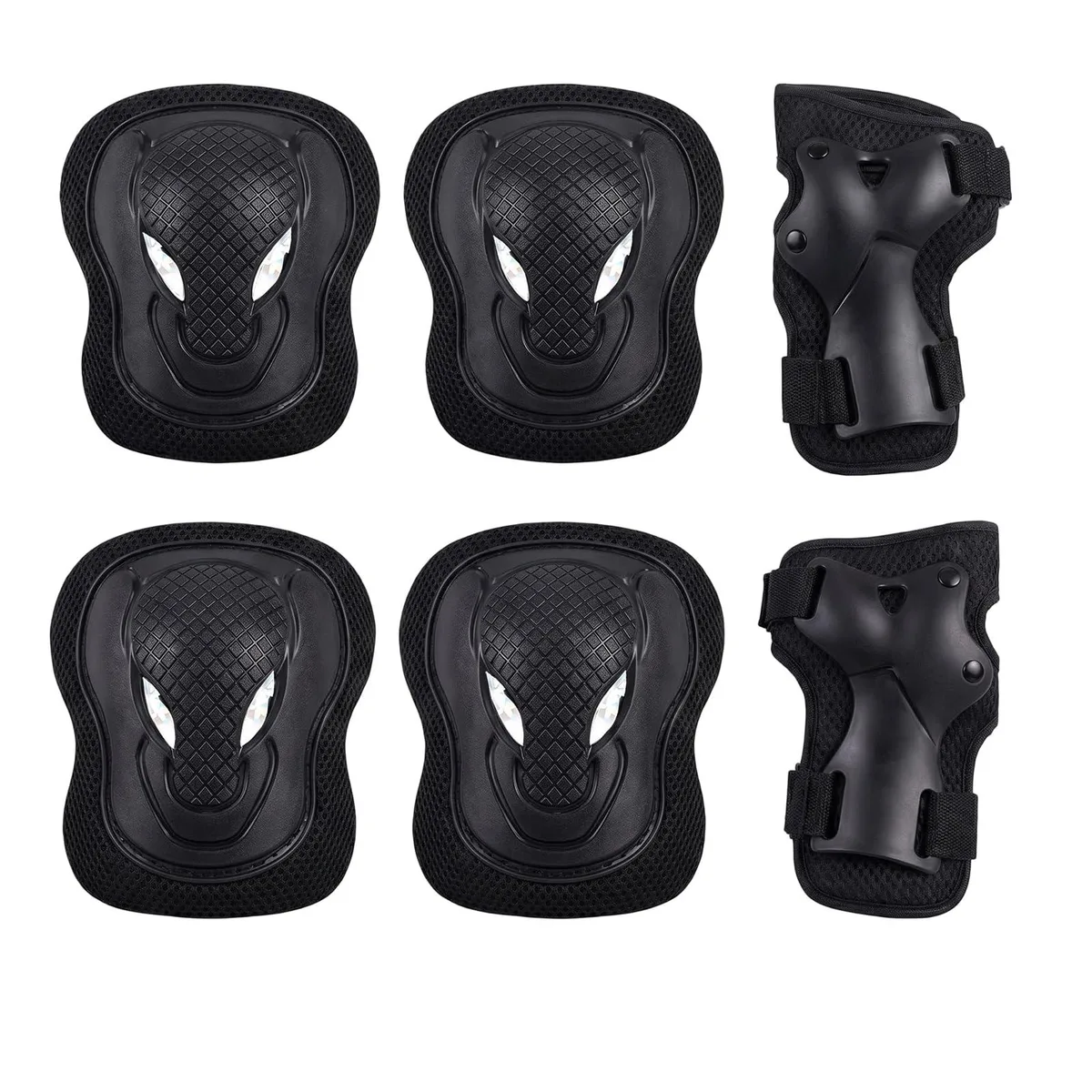 ASTRQLE XYM54832BLACK Skateboard Protective Gear 6-Piece Set Black — product photo