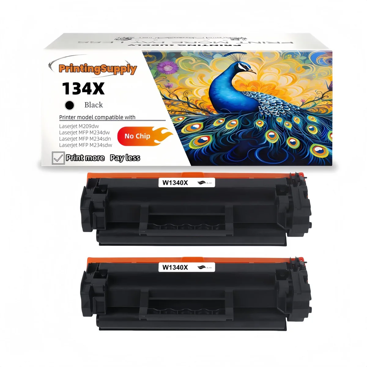 Aster Graphics Inc Aster Graphics Inc 134X W1340X Toner Cartridge 2 Pack Black No Chip 2400 Pages — product photo