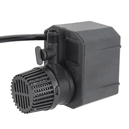 Beckett GR210A 115V submersible pump, compact cylindrical body with rotating discharge outlet