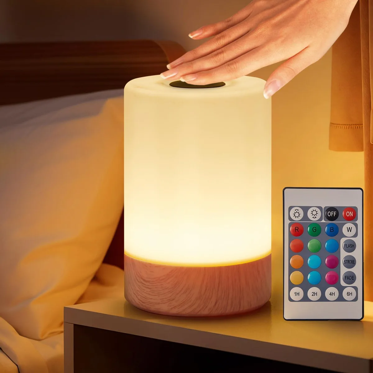 Klzdejc Table Lamp QY RGB Touch Remote 13 Colors 1200mAh 11-15h — product photo
