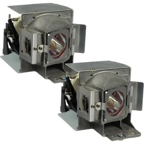Two new DLP projector replacement lamps in matte black housing