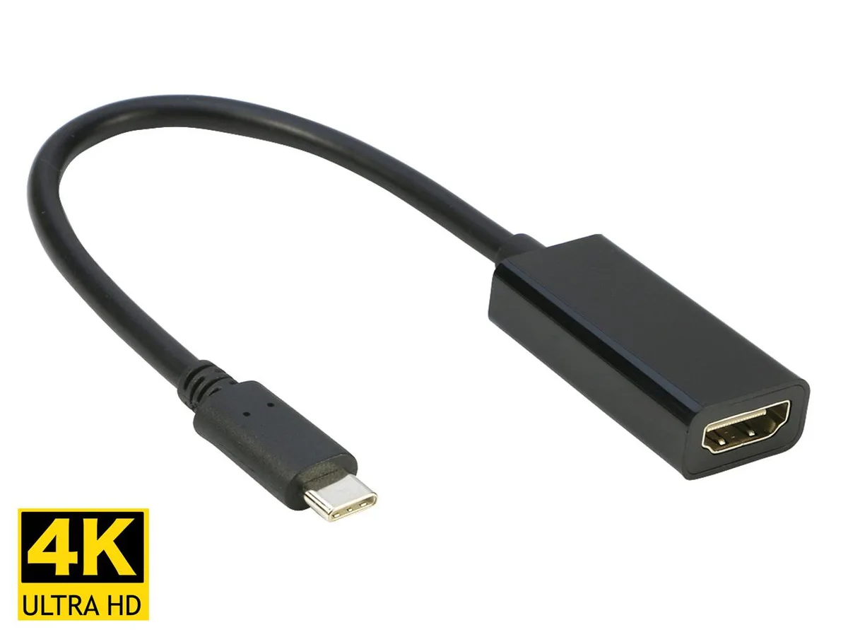 iXever iXever USB-C to HDMI Adapter 4K@30Hz 20cm Black — product photo