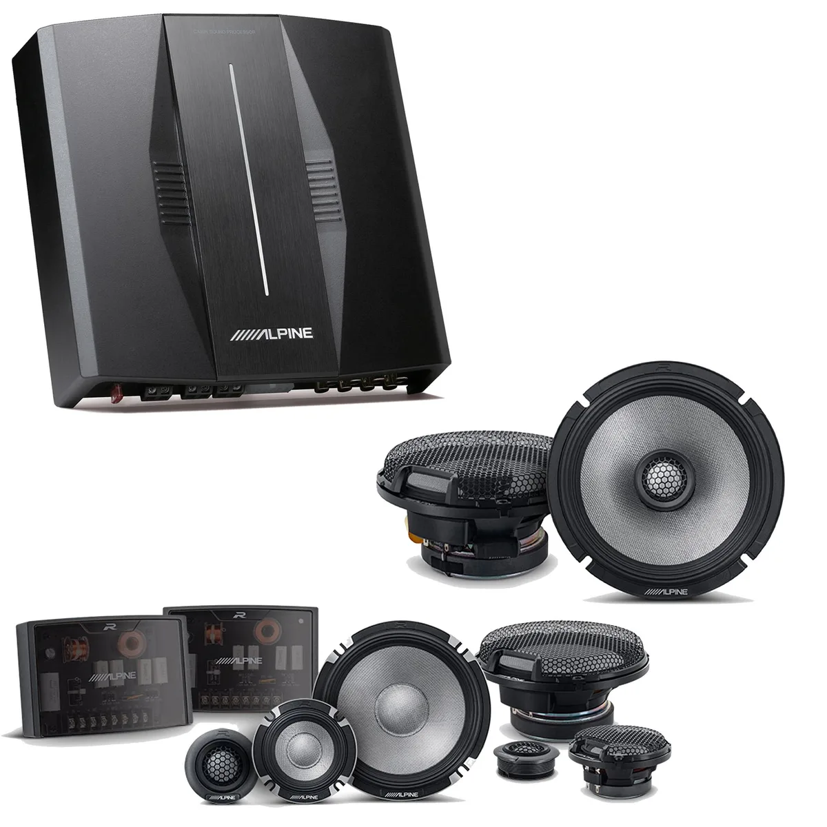 Alpine Alpine PXE-C80-88 OPTIM8 8-Channel Amplifier with R2-S653 &amp; R2-S65 Speakers — product photo