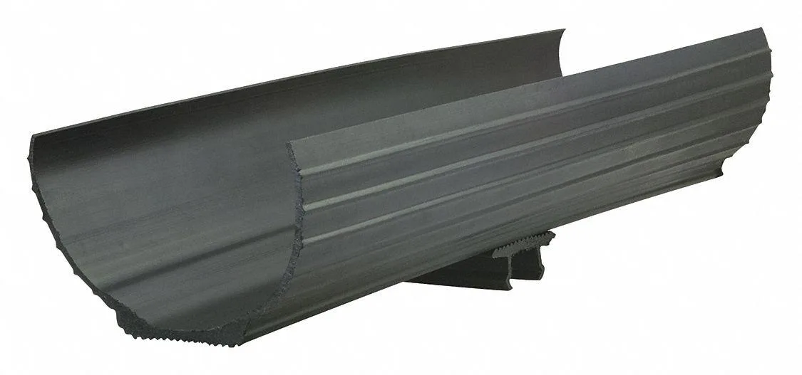 Black painted TPV pipe support, 12 in long, strut channel mount