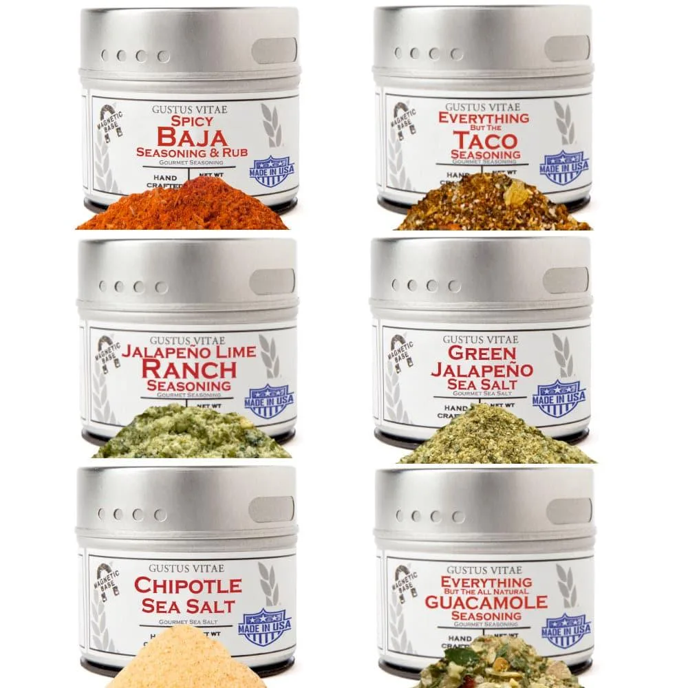 Gustus Vitae Condiments Gustus Vitae Condiments Mexican Seasoning Gift Set Six Pack — product photo