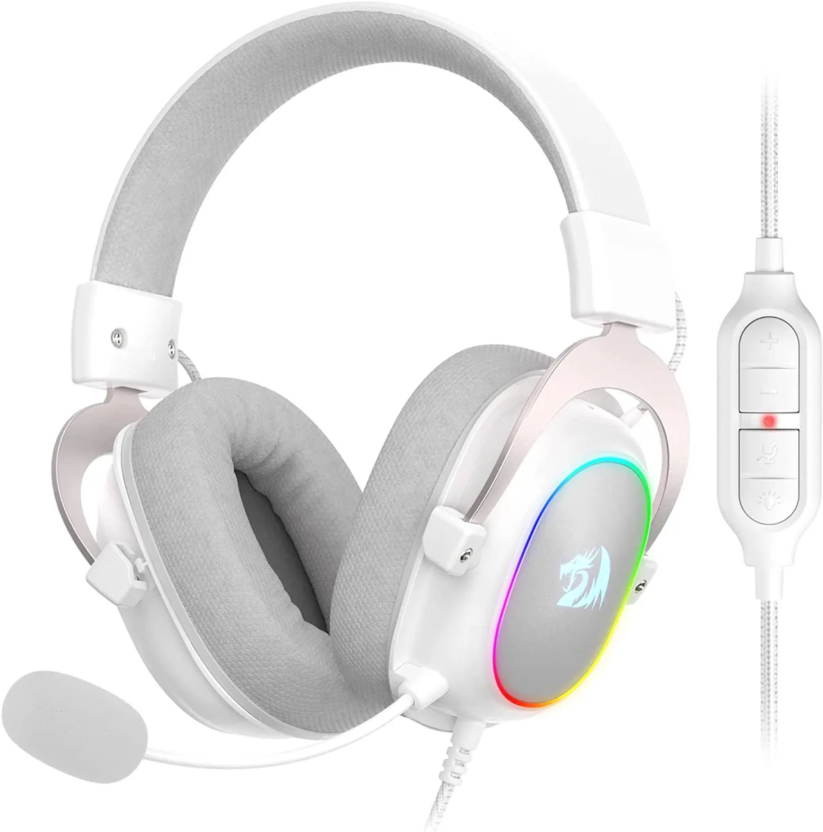 Redragon Redragon H510 Zeus-X RGB White Wired Headset 7.1 53mm — product photo