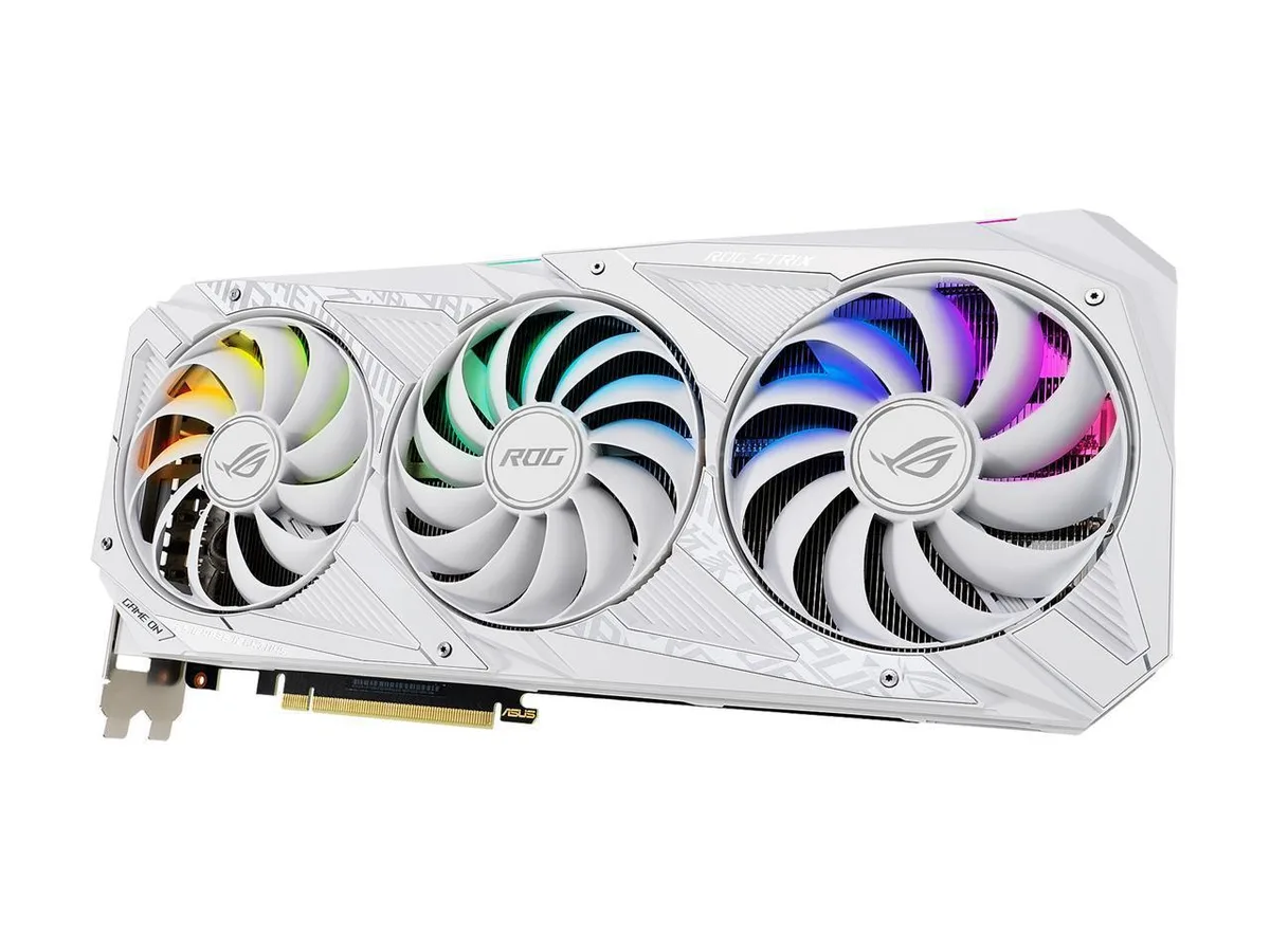 ASUS ASUS ROG Strix GeForce RTX 3070 8GB GDDR6 White V2 graphics card — product photo