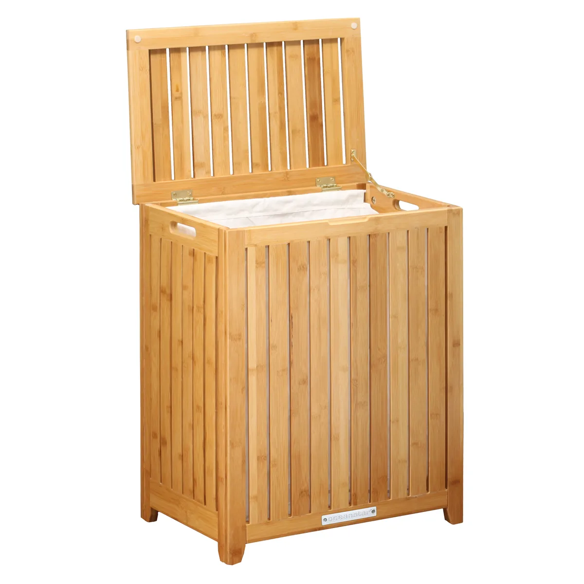 Oceanstar Oceanstar BRH1248 Bamboo Laundry Hamper Bath Storage — product photo