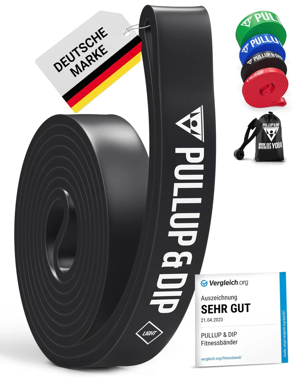 Black natural rubber resistance band loop 10.24 by 2.76 inches 4.5 mm thick