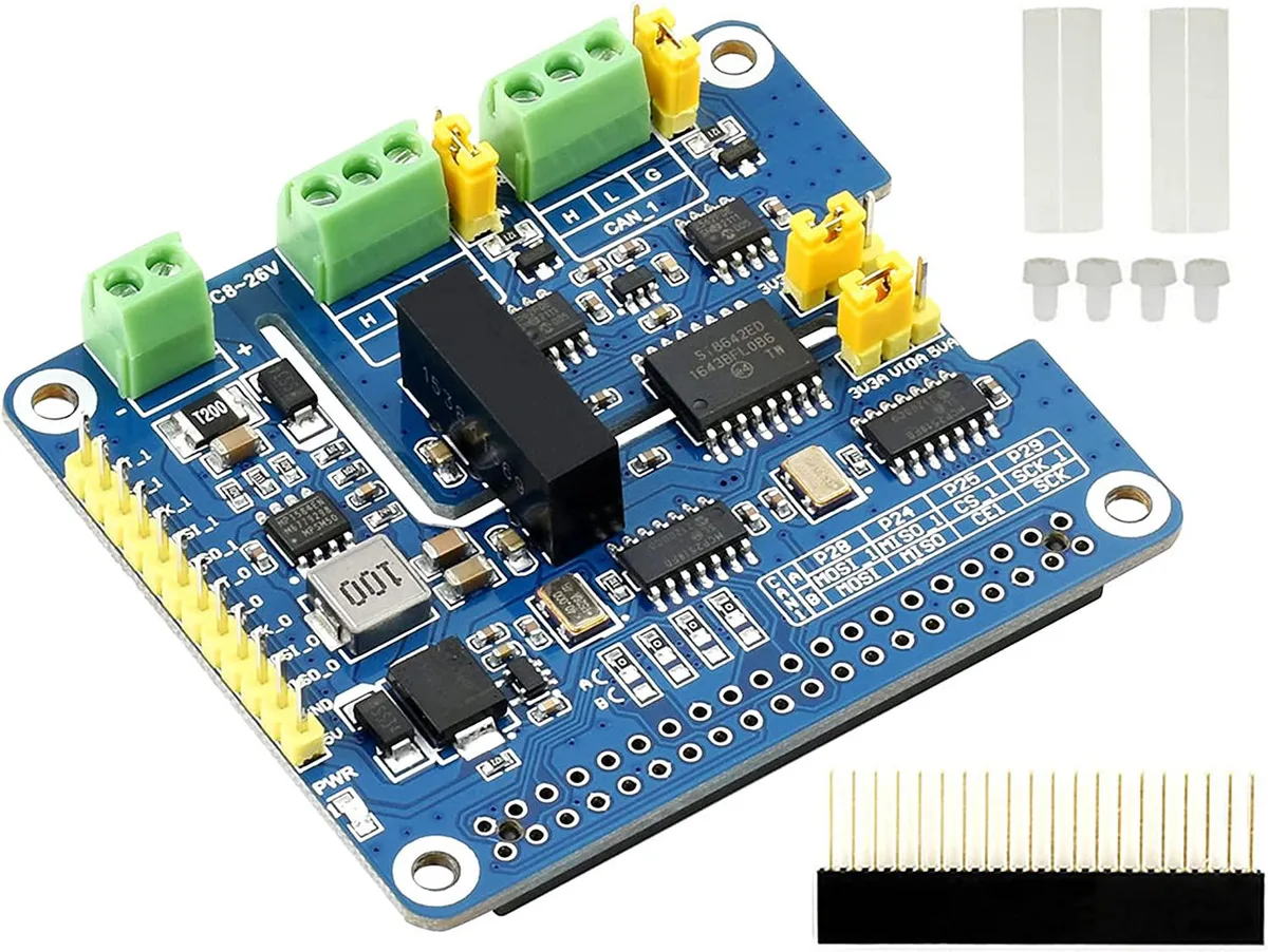 WaveShare WaveShare 2-Channel Isolated CAN FD Expansion HAT for Raspberry Pi — product photo