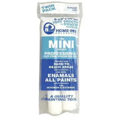 Premier Premier 72520 Mini Paint Roller Cover 6-1/2" 1/4" Nap Woven 2 Pack — product photo