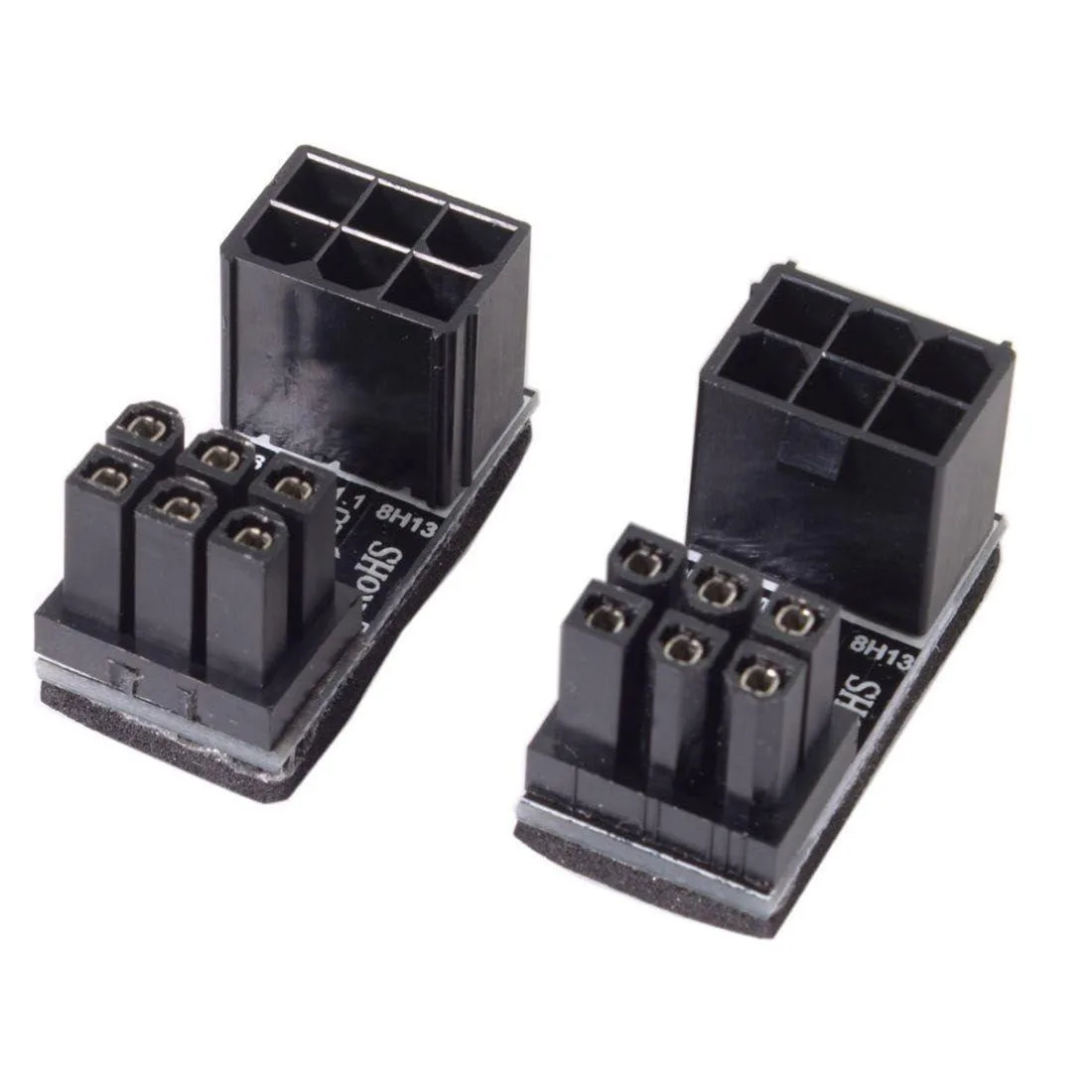 Vszerda Vszerda 2 Pack ATX 6Pin 180 Degree Angled Power Connector Adapter internal power cable — product photo