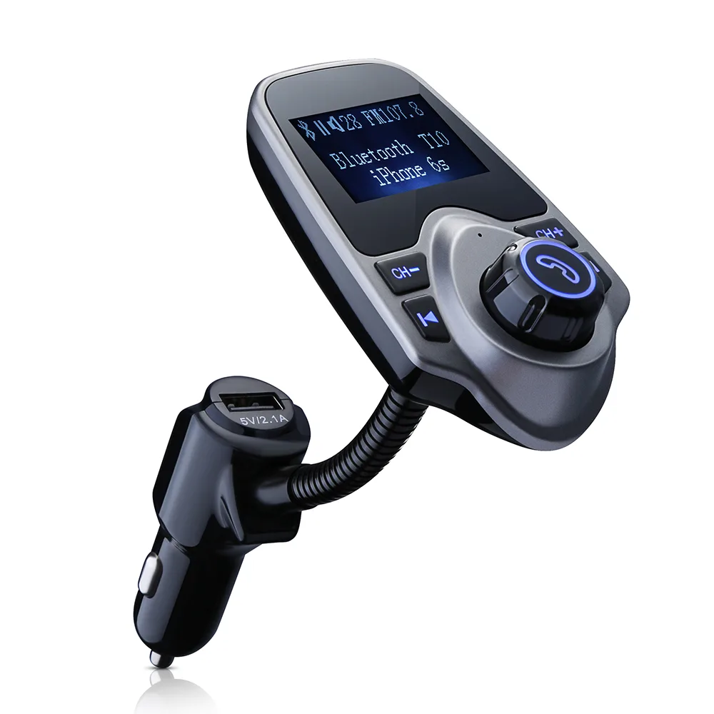 Jansicotek Jansicotek T10-Car Car Electronics Accessory 1.44 Inch Screen Bluetooth V3.0 FM 87.5-108.0MHz USB 5V/2.1A — product photo