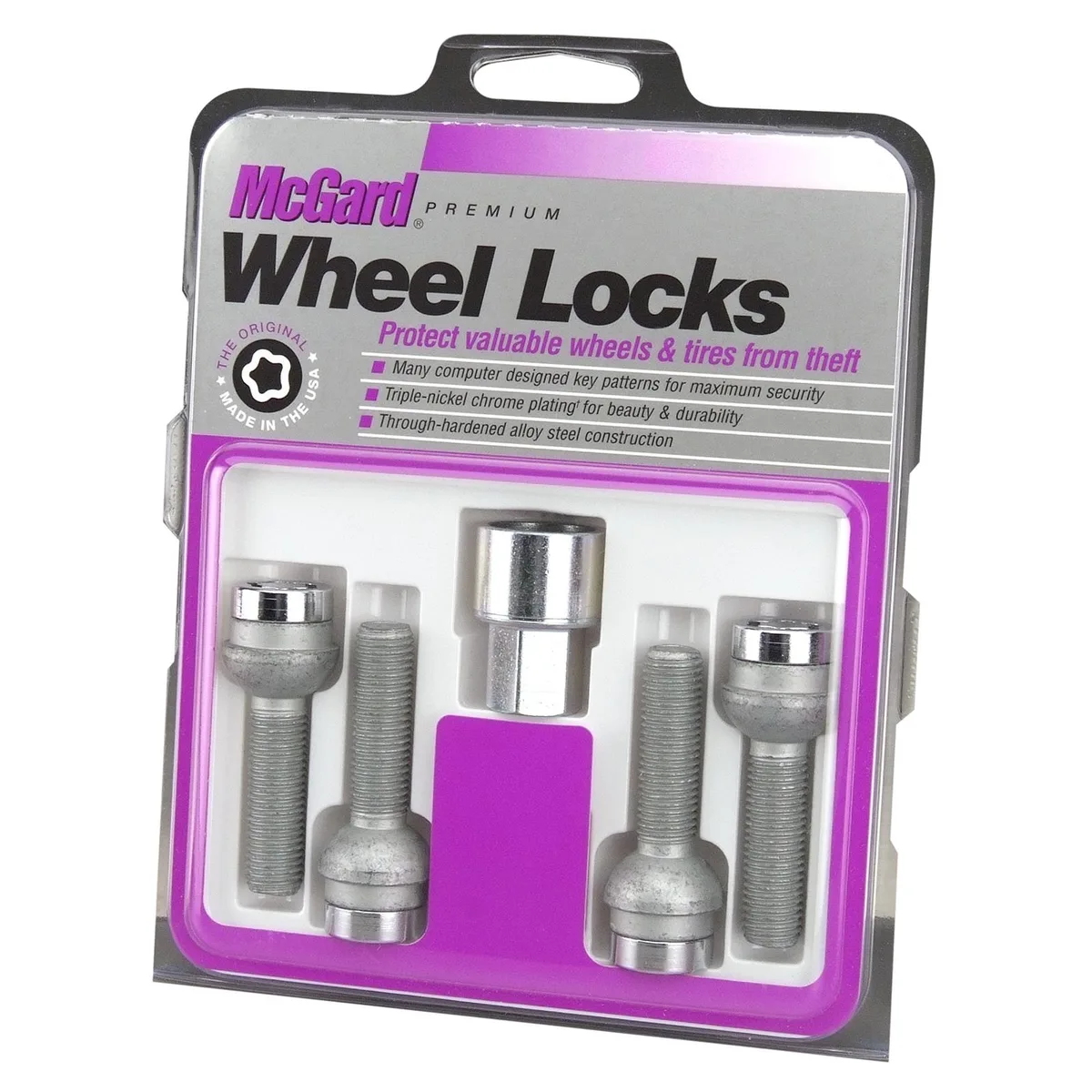 MCGARD MCGARD 28023 Chrome M12x1.5 Radius Seat Lock Bolt Set 17mm accessories - wheel — product photo