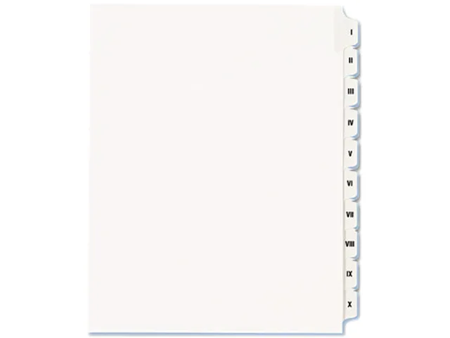 Avery Avery 82319 tab dividers, 25-tab, 11 x 8 1/2, side tab, clear — product photo