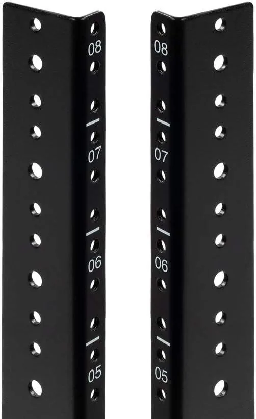 TAURKENAM TAURKENAM 8U Vertical Rack Rail Pair DIY Kit Black — product photo