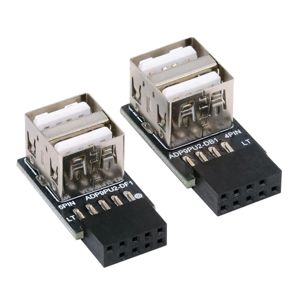 Fervit Fervit USB 2.0 9Pin 10Pin Header to Dual USB Female Adapter — product photo
