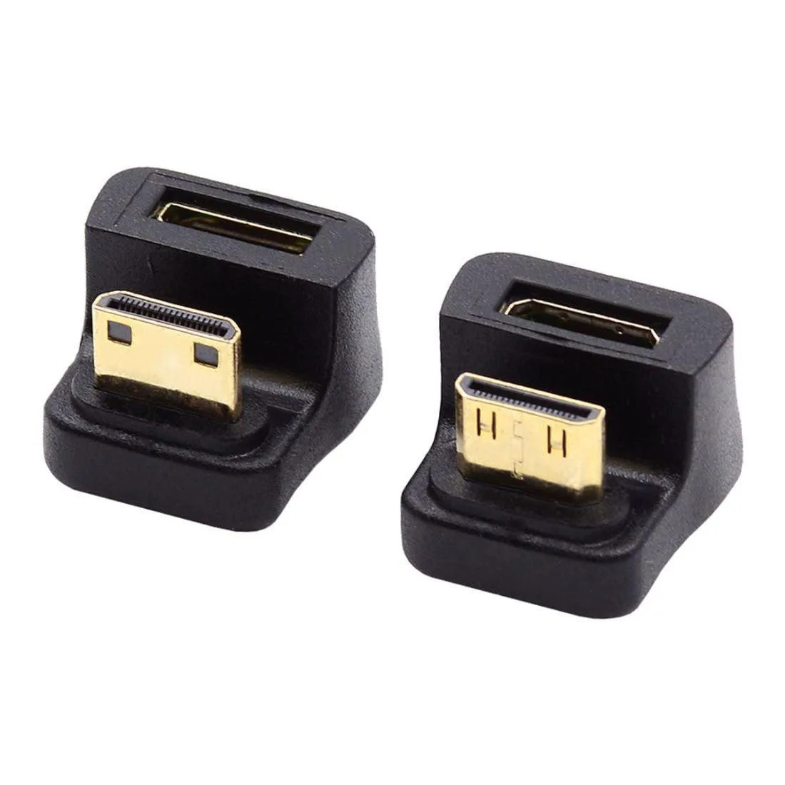 LORDWORLD LORDWORLD 2 Pack Mini HDMI Male-Female 90° Angled Adapter 8K 60Hz 4K 120Hz — product photo