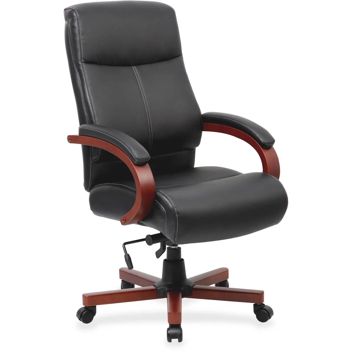 Lorell Lorell 69532 Executive Chair High Back Black Mahogany — product photo