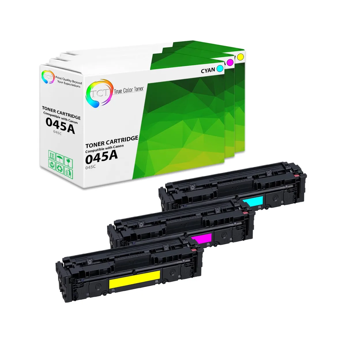 True Color Toner True Color Toner 045A Color Toner Cartridge 3 Pack — product photo