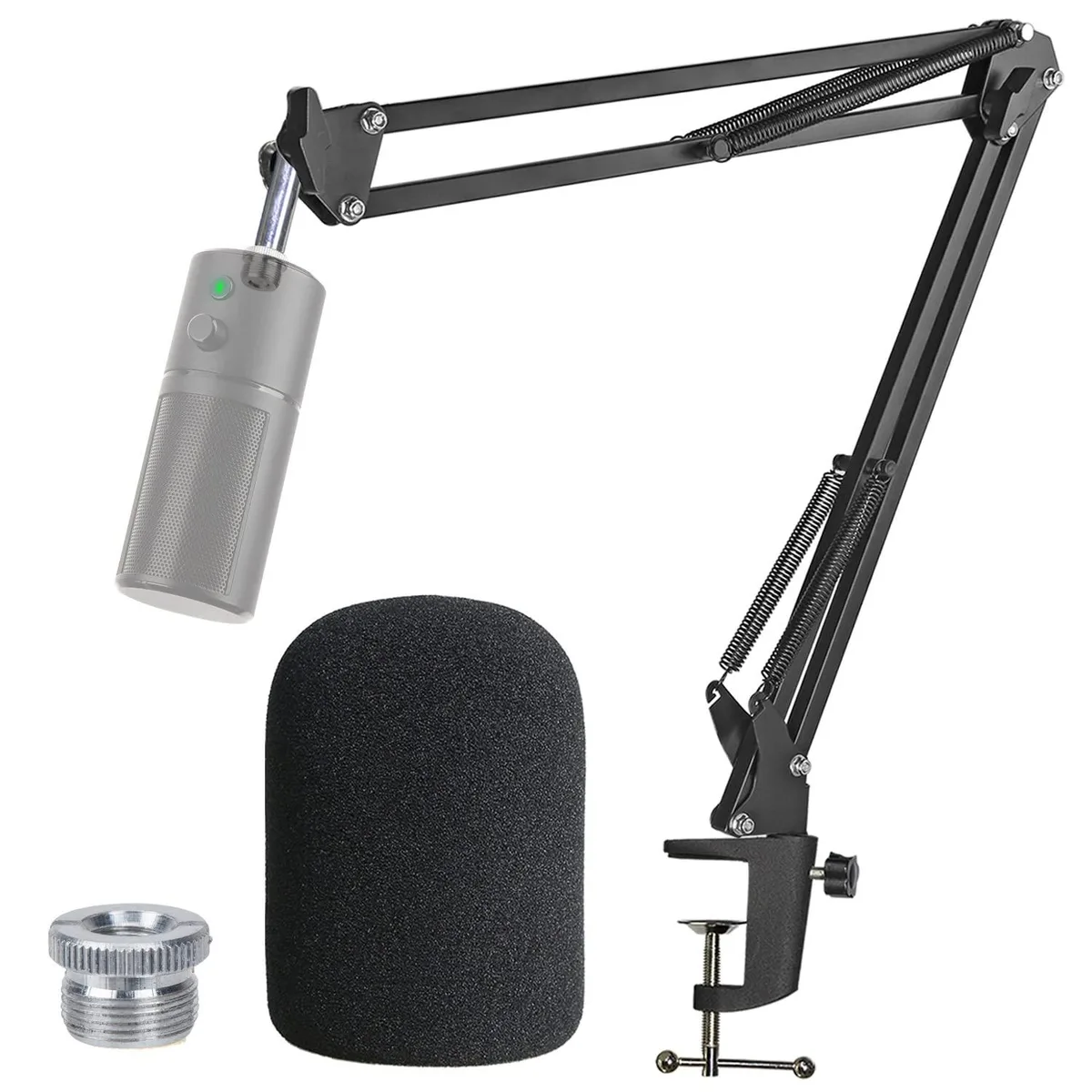 YOUSHARES Mic Stand for Razer Seiren X, Boom Arm, Pop Filter, 180° Foldable, 567 g — product photo