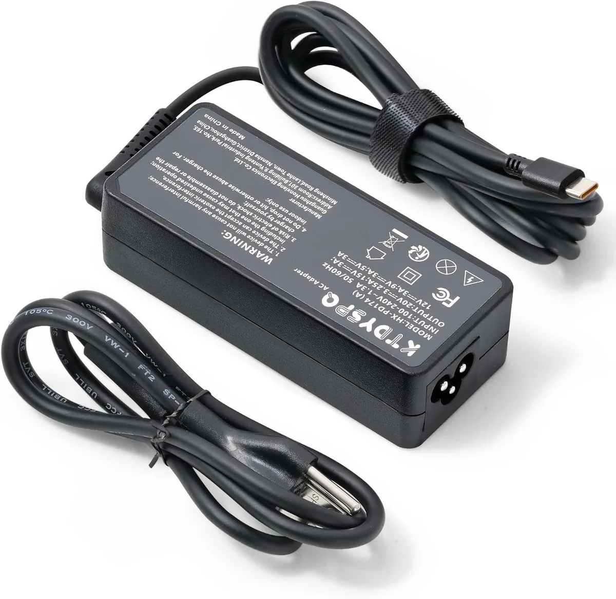Kenuco Kenuco 65W USB-C AC Adapter Compatible Thinkpad Yoga Chromebook — product photo