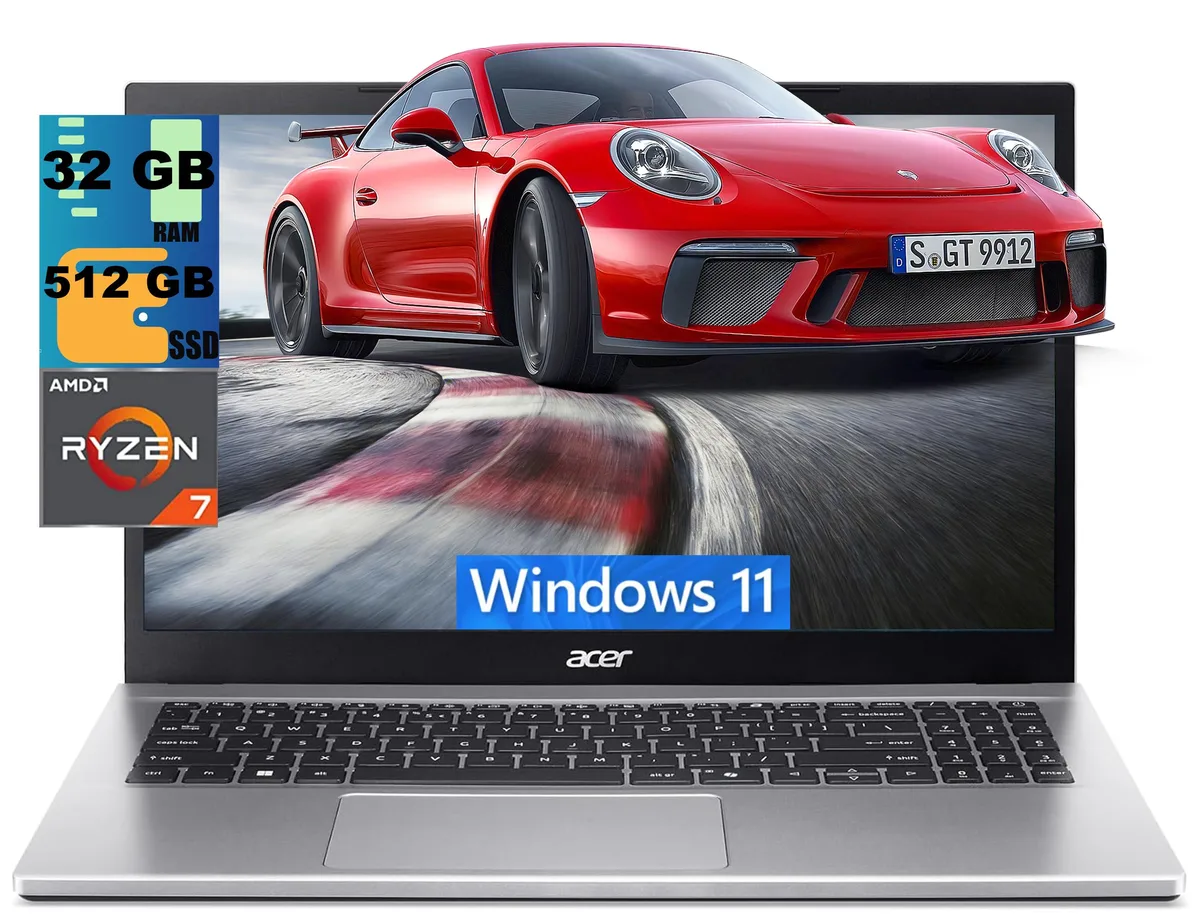 Acer America Acer America Aspire Go 15 laptop AMD Ryzen 7 5825U 32GB DDR4 512GB PCIe SSD — product photo
