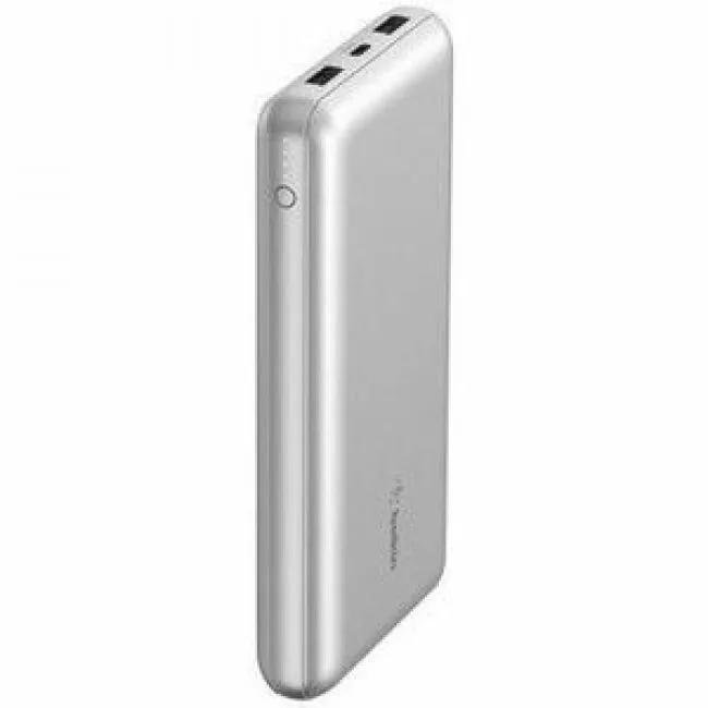 Belkin Belkin 15W 3-Port Power Bank 20000 mAh 2xUSB-A 12W 1xUSB-C 15W Silver — product photo