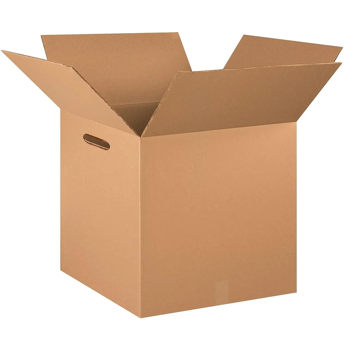 Kraft double-wall shipping box with hand holes, 20x20x20 inches, bundle of 10