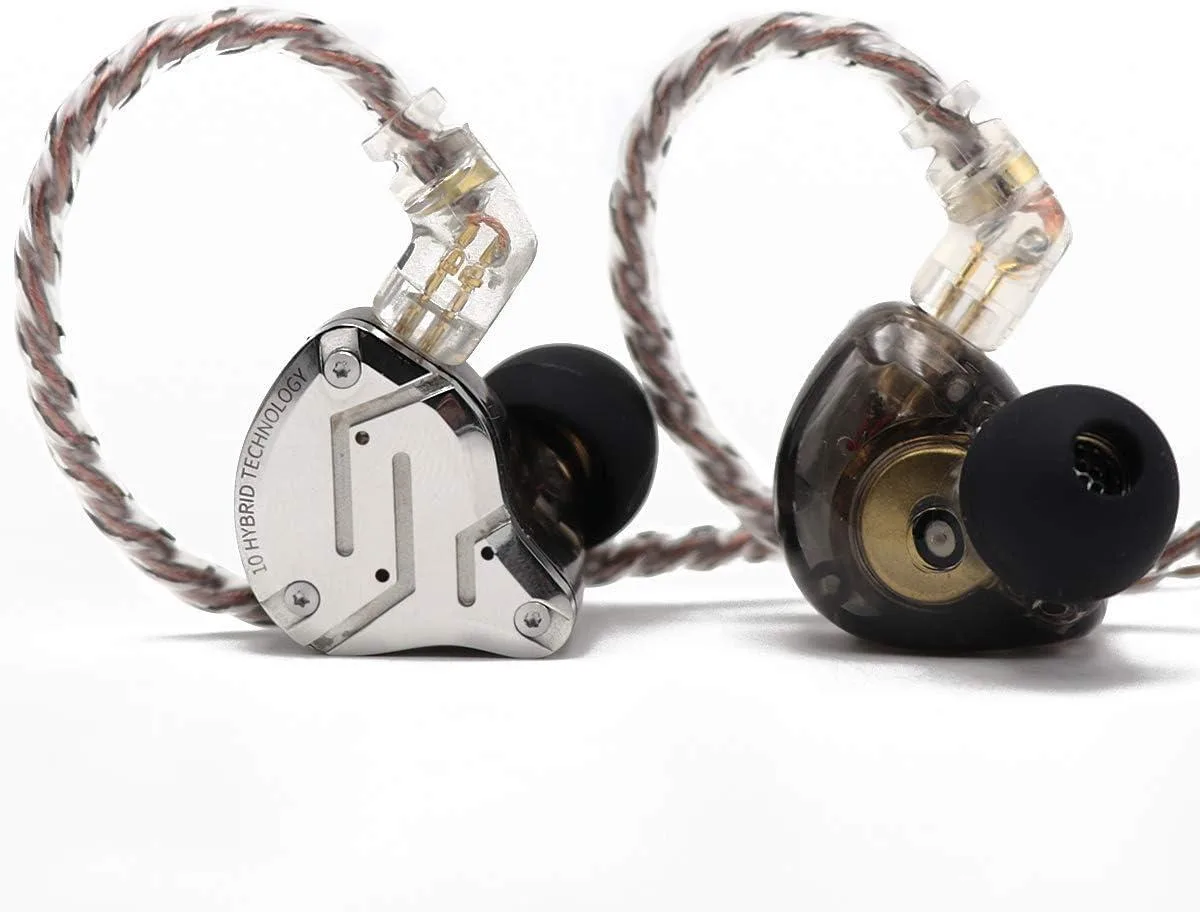 YINGHUA YINGHUA KZ ZS10 Pro 4BA+1DD Hybrid IEM Wired Headset Black — product photo
