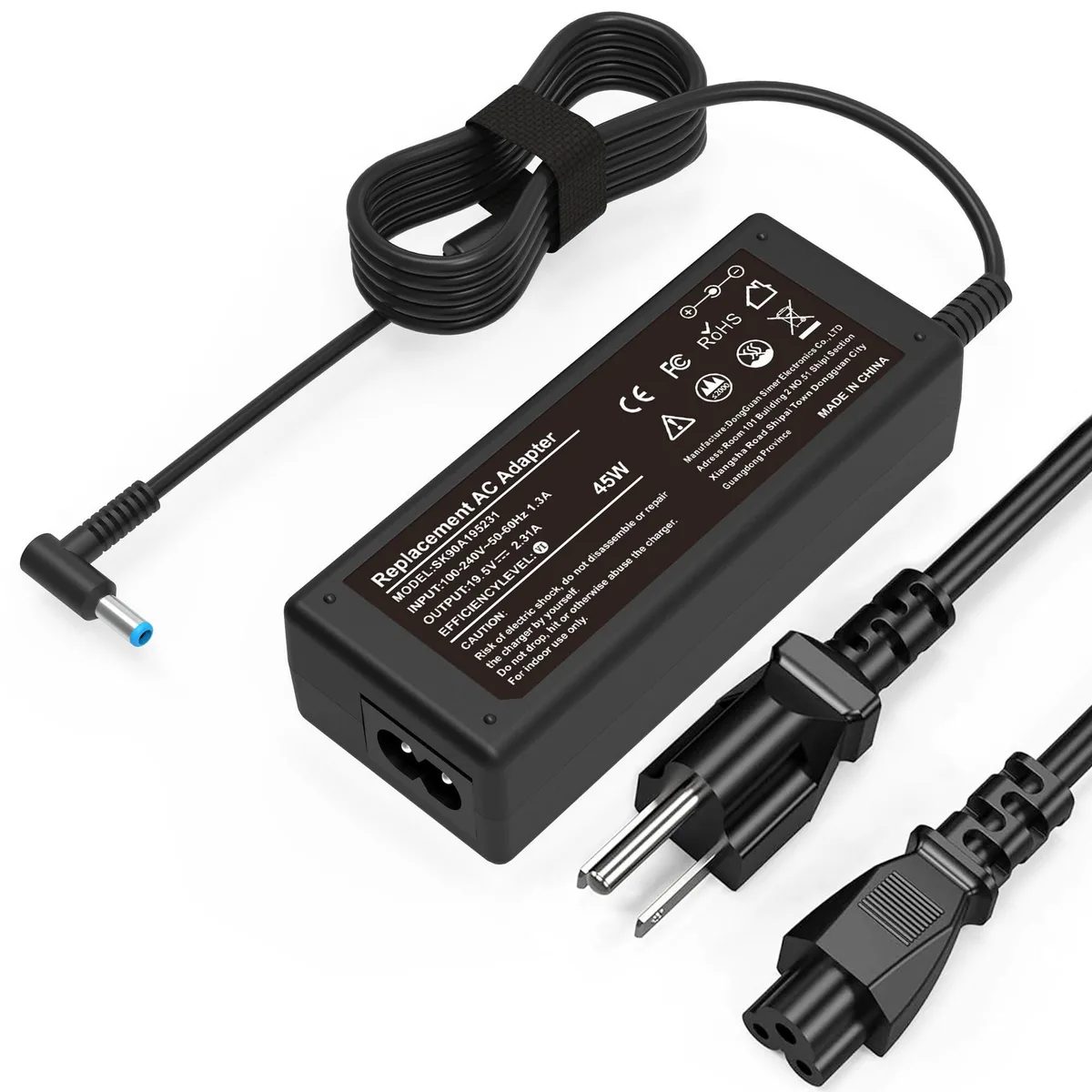  45W HP Laptop Charger Blue Tip 4.5mm — product photo