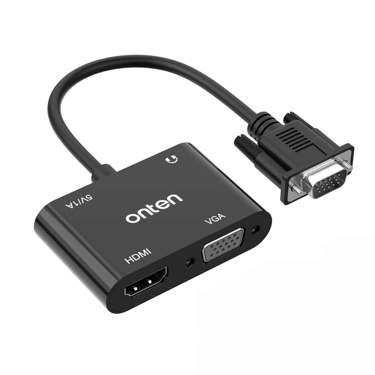KING OF THE FOREST KING OF THE FOREST VGA to HDMI VGA Splitter 1 In 2 Out audio video converter — product photo
