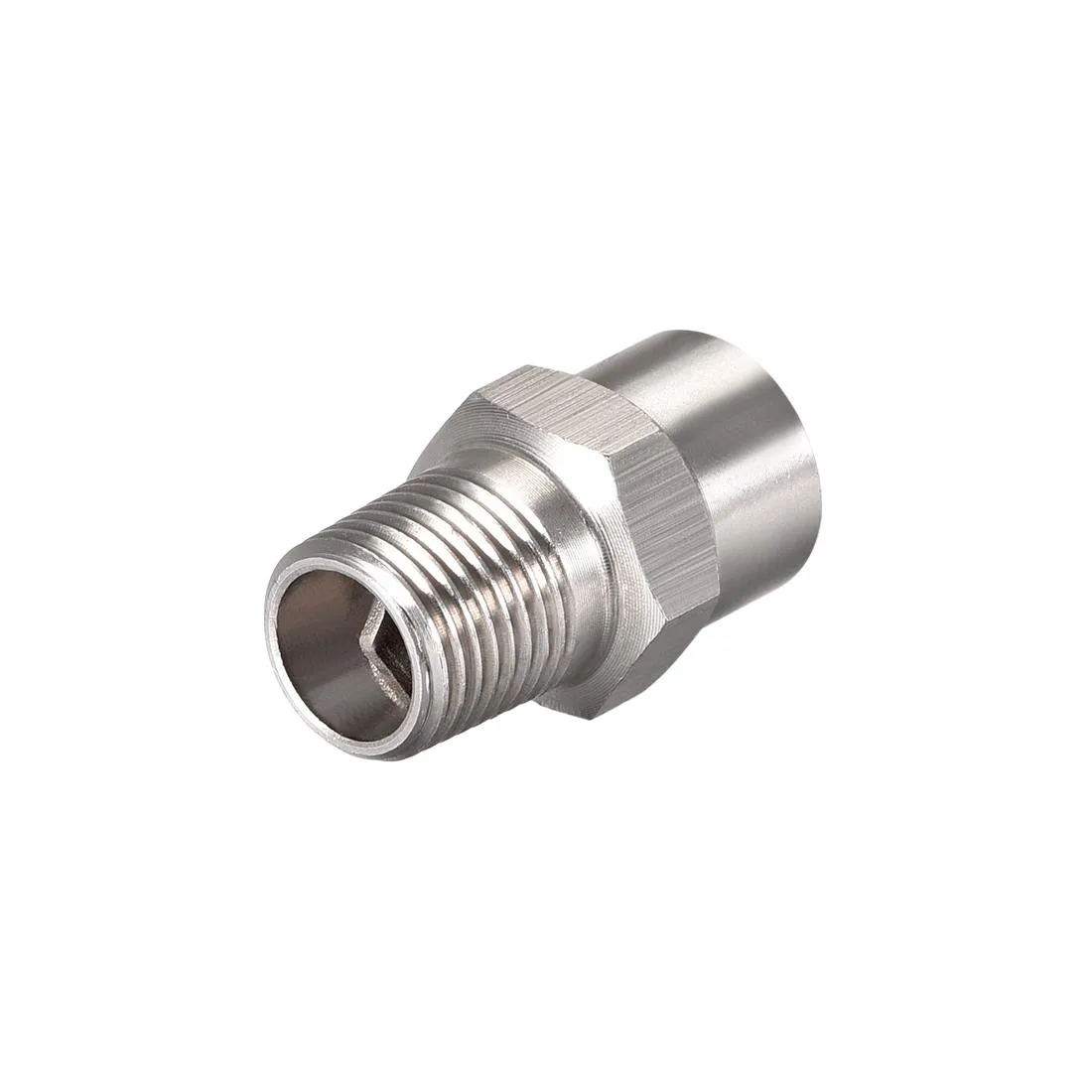 Stainless steel 1/8 BSPT wide-angle nozzle hex body 13.5mm x 22mm