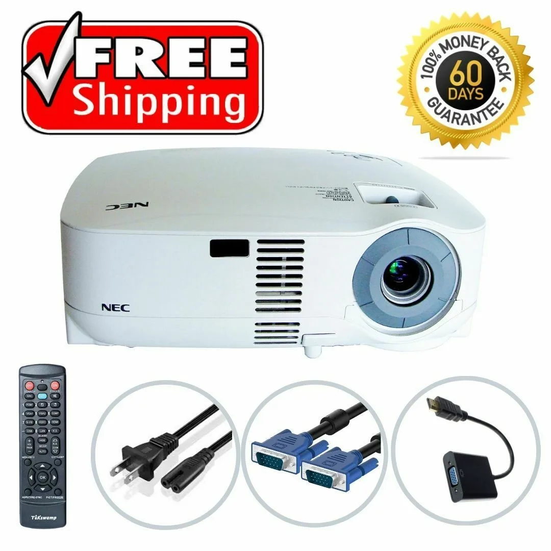 NEC NEC VT580 3LCD Business Projector 2000 lumens 1024x768 1080i 6.4 lbs — product photo