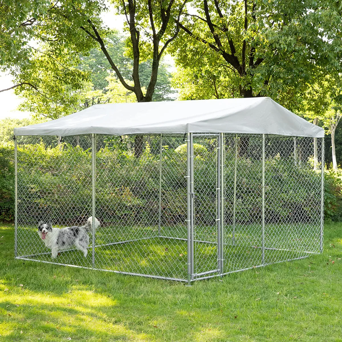 MEETWARM MEETWARM Large Outdoor Dog Kennel 118 x 118 x 86.2 pet housing — product photo