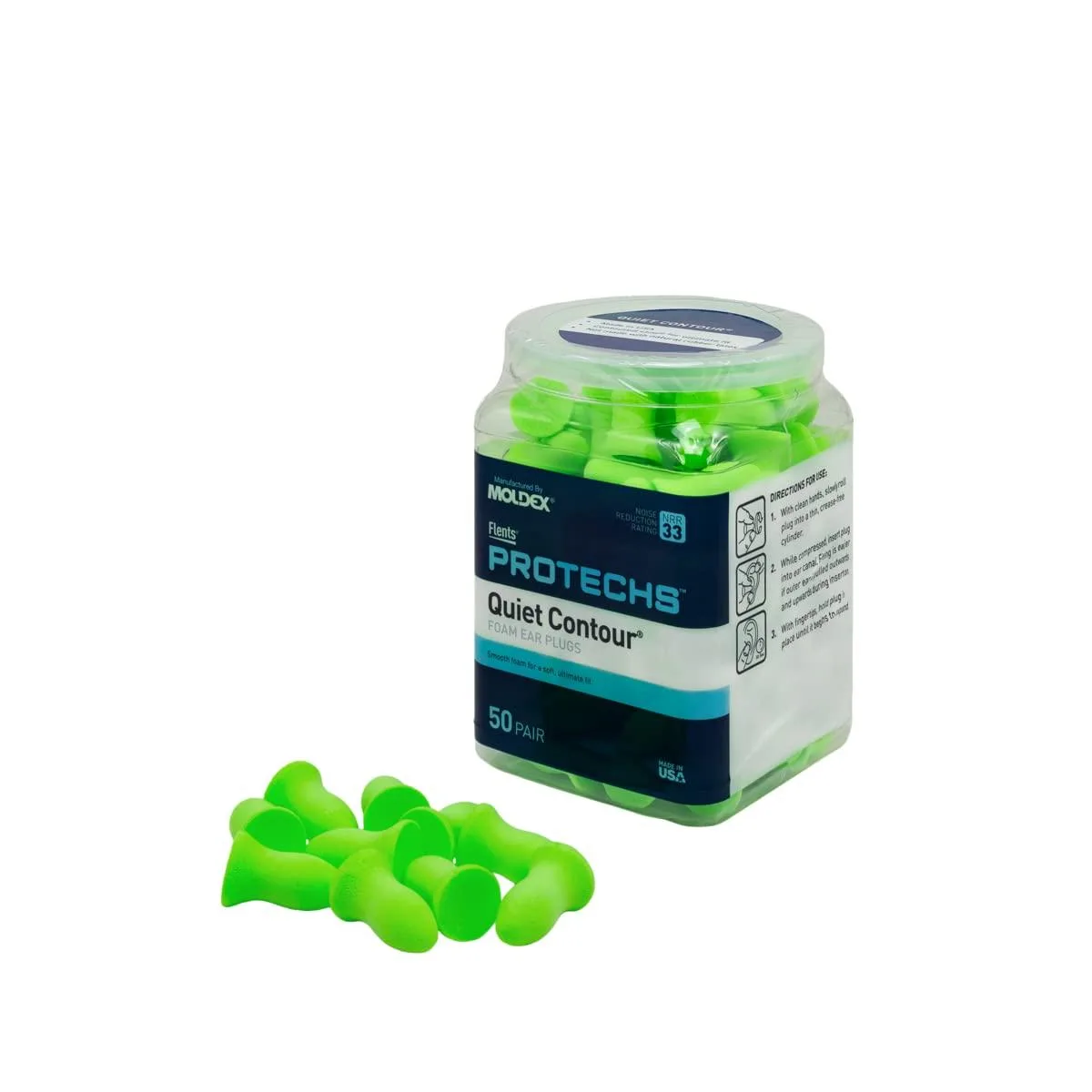 Flents 69015A Ear Plugs 50 Pair Green NRR 33 — product photo