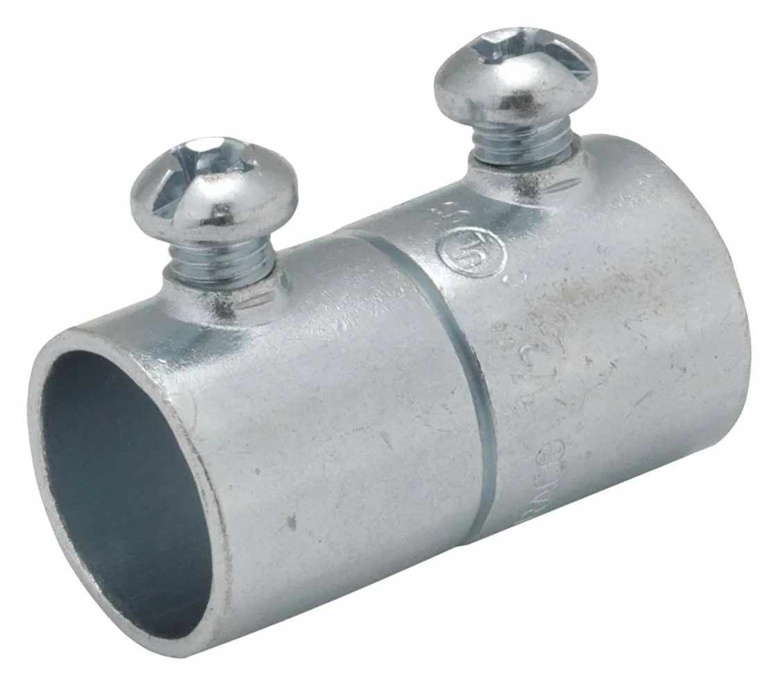 Hubbell Incorporated Hubbell Incorporated Raco 3/4" EMT Set Screw Coupling 1-59/64" Overall Length Includes Clamp 2023 — product photo