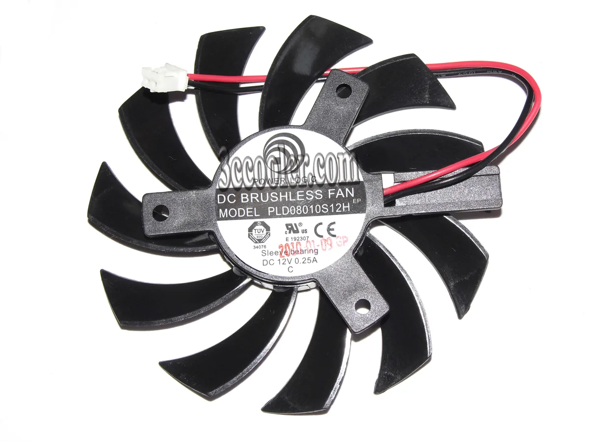OEM Industries OEM Industries PLD08010S12H 12V 0.25A 2-pin VGA fan CPU cooler — product photo