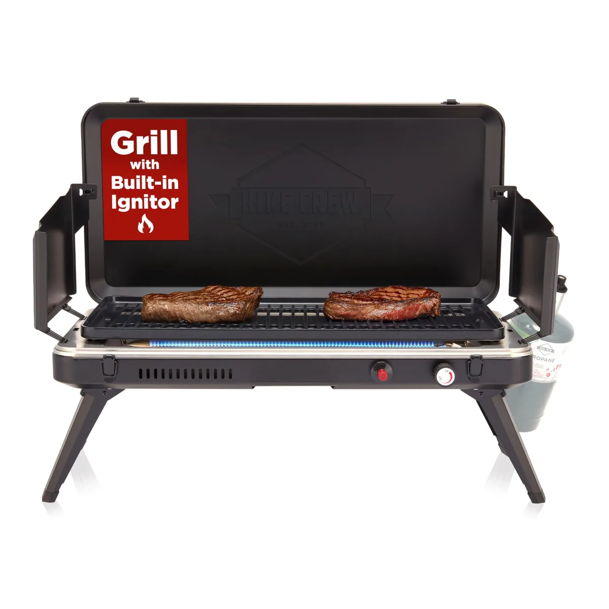 Hike Crew Hike Crew HCGGRLLWL Gas Camping Grill 13000 BTU Propane — product photo