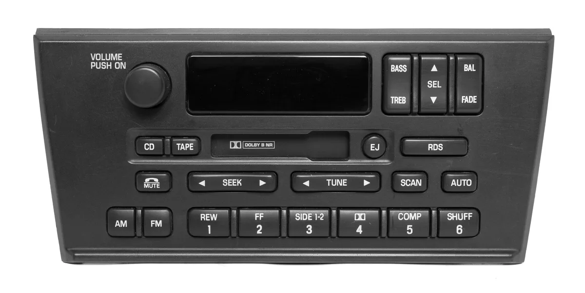 1 Factory Radio 1 Factory Radio XW4F-18C870-AH AM FM Cassette Receiver 2000-2001 Lincoln LS — product photo